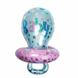 Foil Balloon - Baby Nipple Pacifier - Blue
